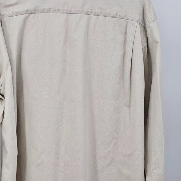 Wrangler Men’s Khaki Shirt Button Up Authentic XL 100% Cotton Premium Quality - Picture 3 of 6